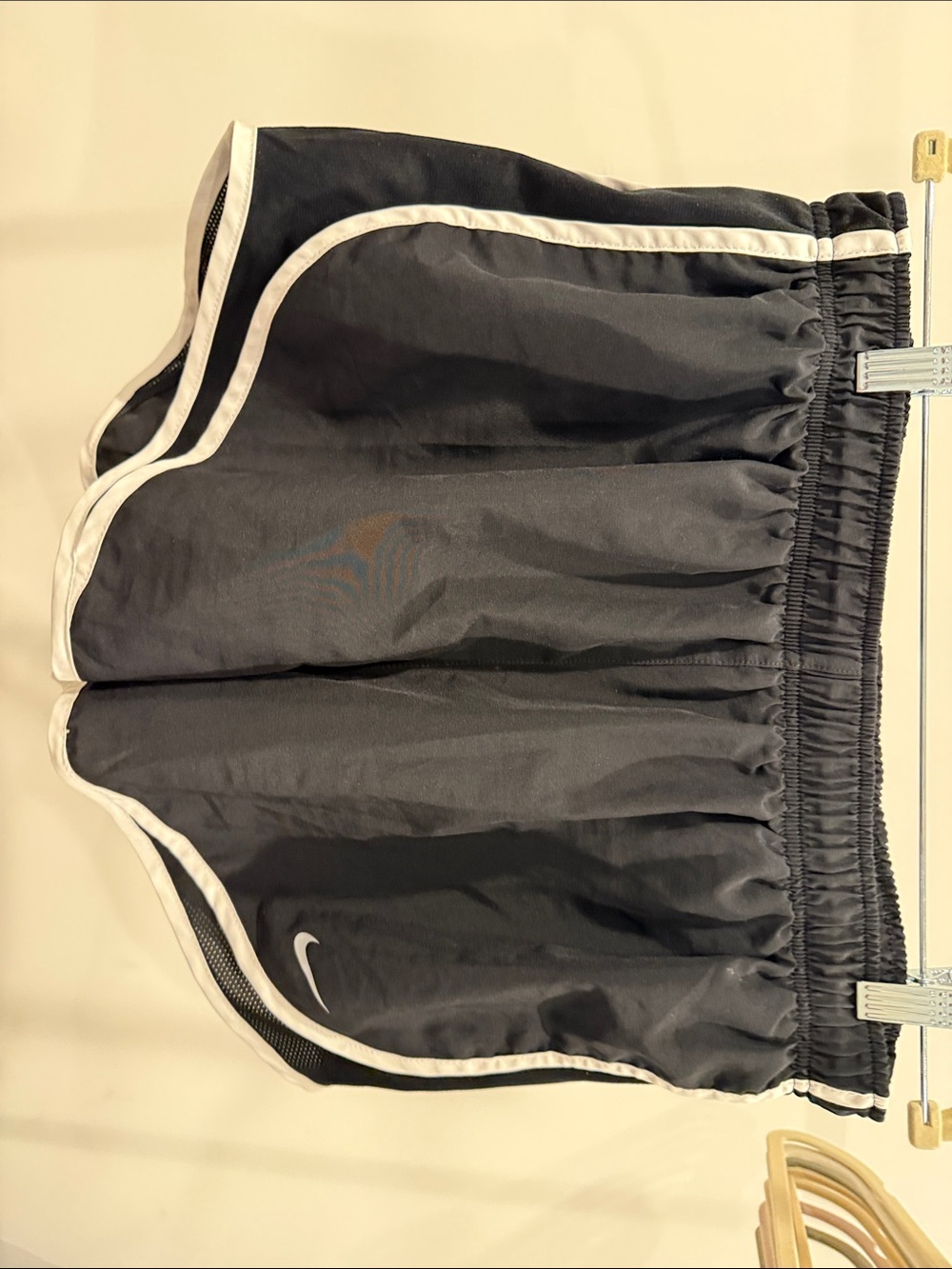 Nike Black Shorts with White Piping